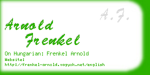 arnold frenkel business card